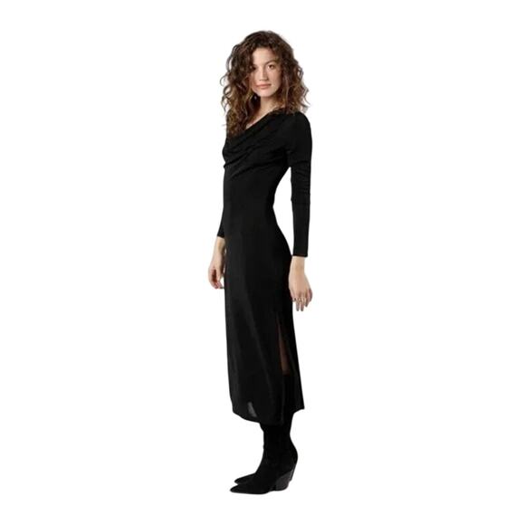 B.O.G Band of the Free- NWT- Black Cowl Neck Annabelle Midi Dress Sz:S Ret$129 - Picture 4 of 5